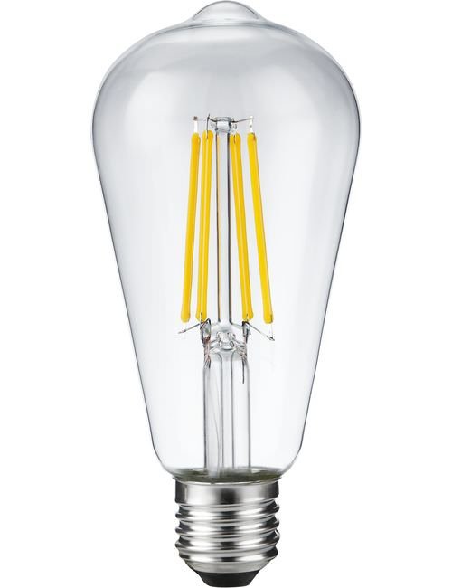 SPL LED E27 Fila Rustika ST64x140 230V 650Lm 8W 925 AC Clear Dim