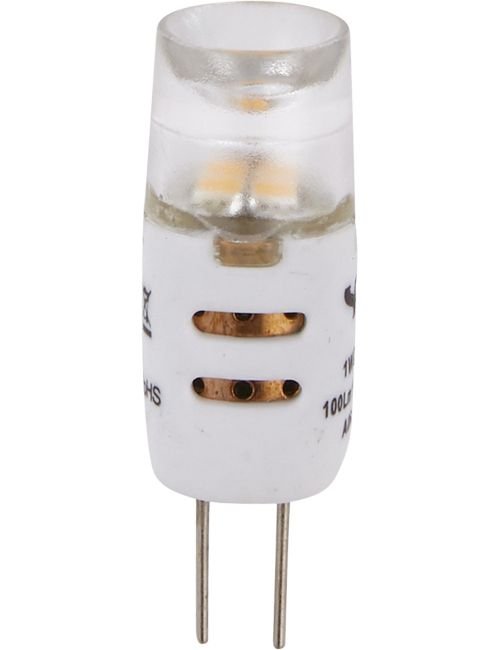 SPL LED G4 T10x32 12V 100Lm 1W 827 170° AC/DC Dim Clear BL