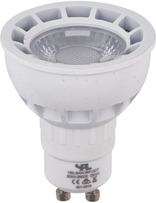 SPL LED GU10 DTW MR16 50x58 230V 210Lm 5.5W 820-828 40° AC White/Nickel Di
