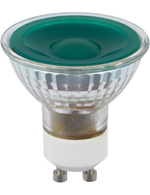 SPL LED GU10 MR16 Glass 50x54 230V 5W 38° AC Green Dim