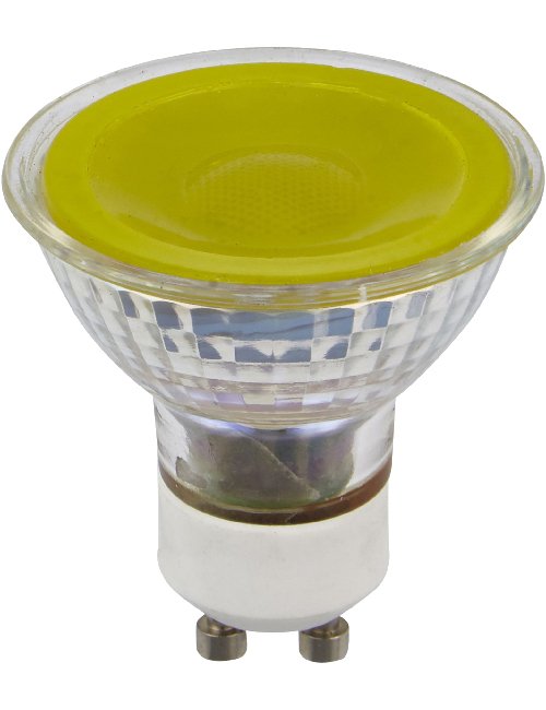 SPL LED GU10 MR16 Glass 50x54 230V 5W 38° AC Yellow Dim