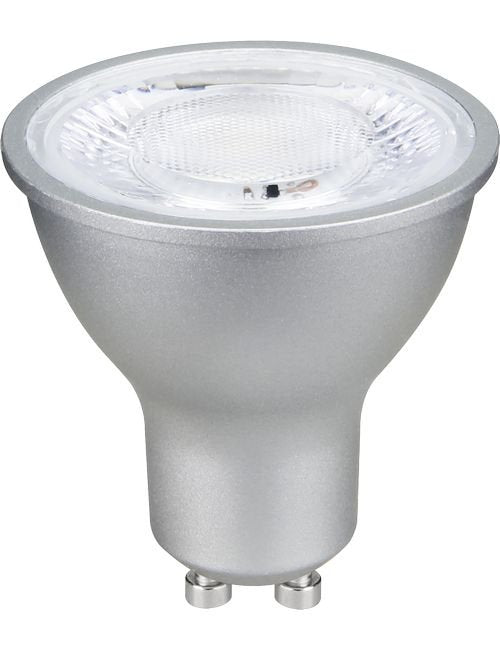 SPL LED GU10 MR16 50x55 230V 380Lm 6W 922 40° AC Silver Dim