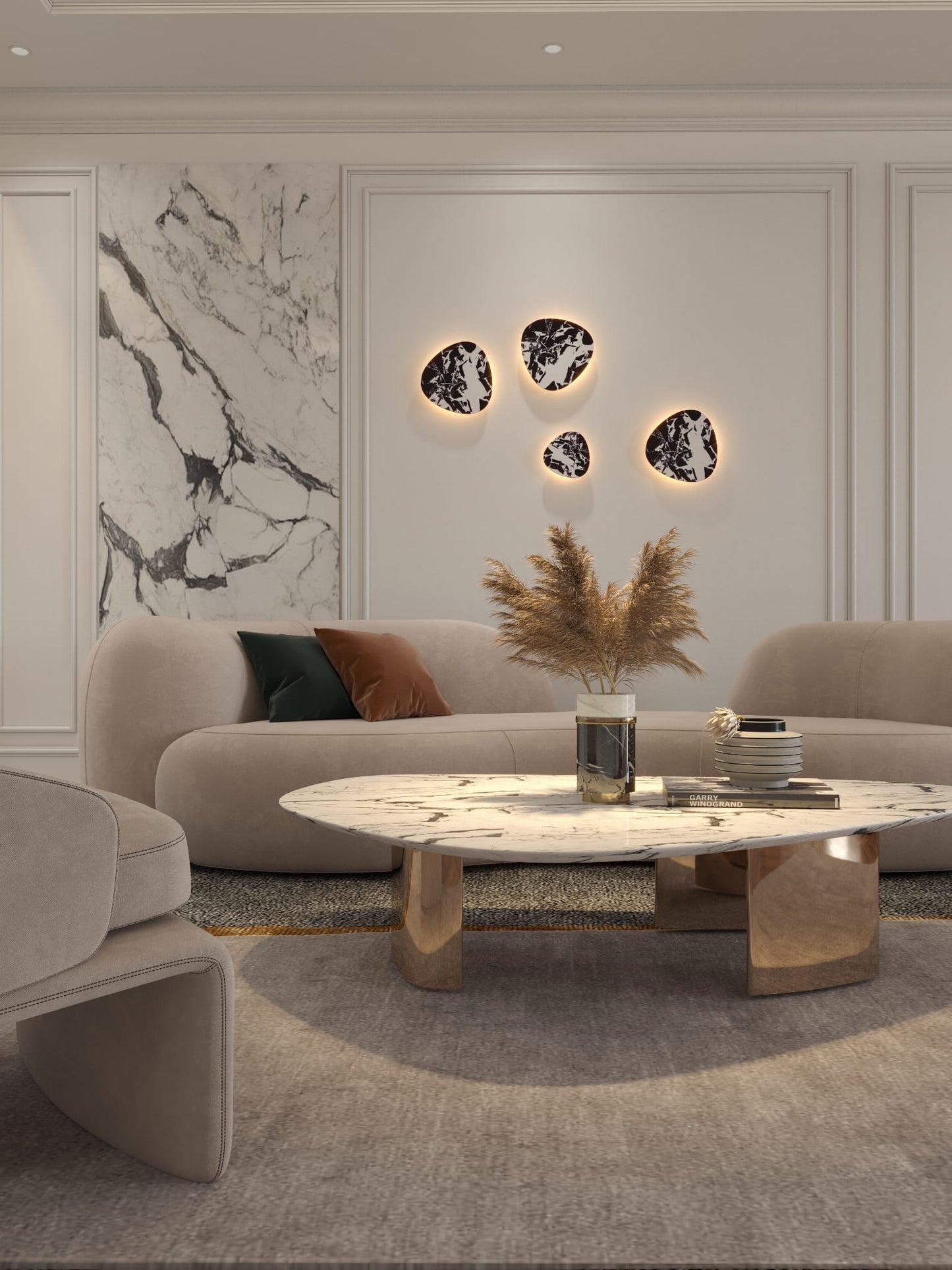 Maxlight W0391 Wandlamp Marbles 6W Zwart