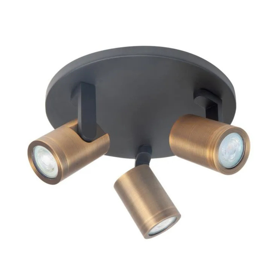 Highlight Opbouwspot Halo Brons Rond 3L