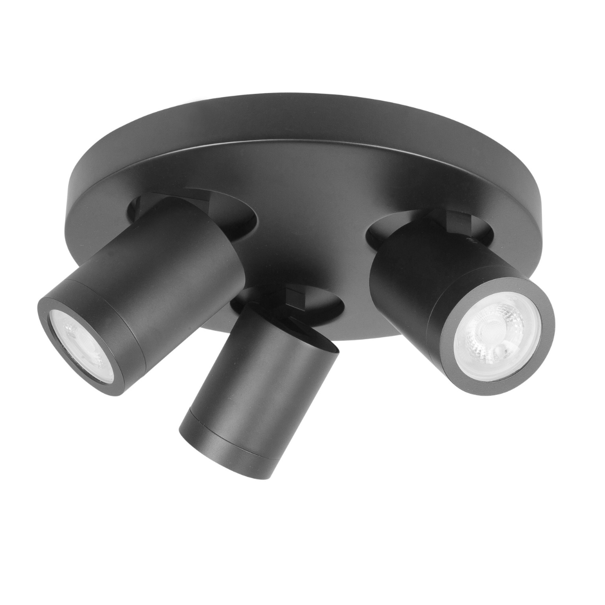 Highlight Opbouwspot IP44 Oliver Zwart Rond 3L