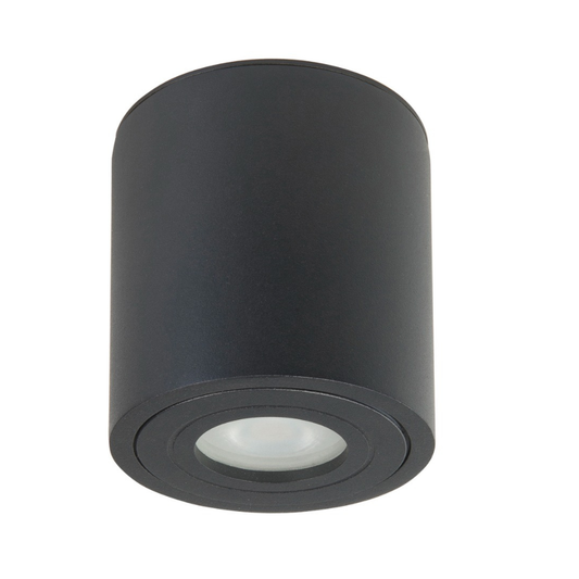 Highlight opbouwspot IP44 Maxi Rebel Zwart Rond