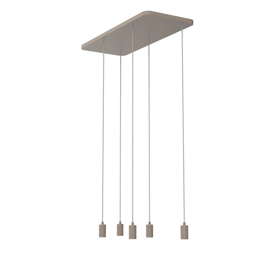 Segula Plafondplaat Zand Madox met 5 pendels 110 x 45cm