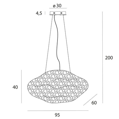 Maxlight P0525D Hanglamp Stardust Zwart