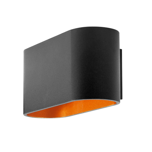 Highlight Wandlamp Oval Zwart/Goud