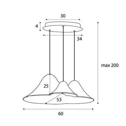 Maxlight P0565 Hanglamp Belmond Zwart&Grijs