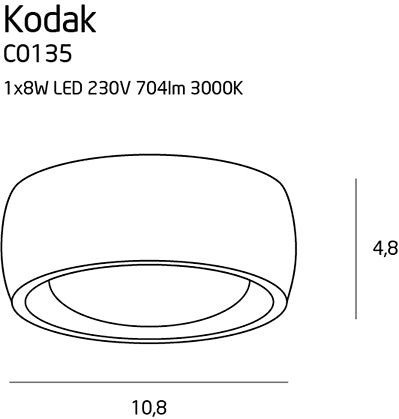 Maxlight C0135 Plafondlamp Kodak 2
