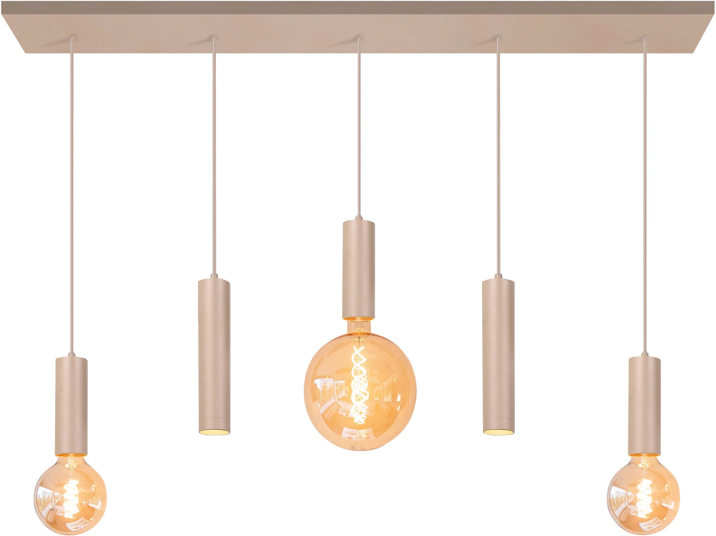 Highlight Plafondplaat Zand 2 GU10 3 E27 lichtbronnen 110 x 12cm